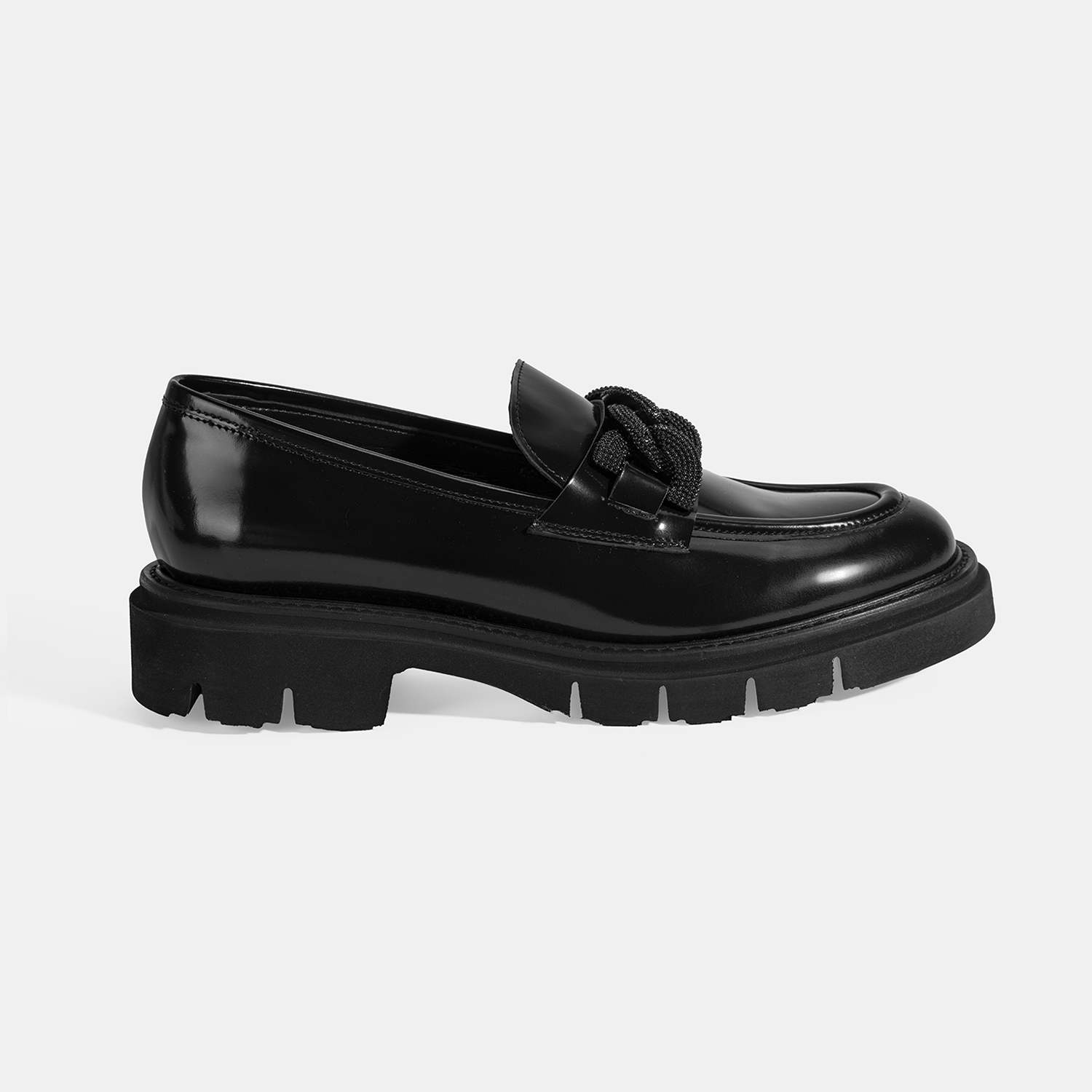  Luca Grossi Kadın Siyah Toka Detaylı Deri Loafer