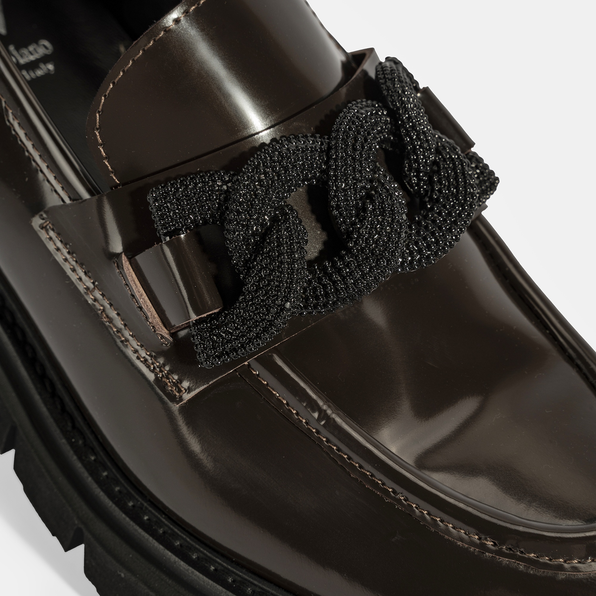 Luca Grossi Kadın Kahve Toka Detaylı Deri Loafer