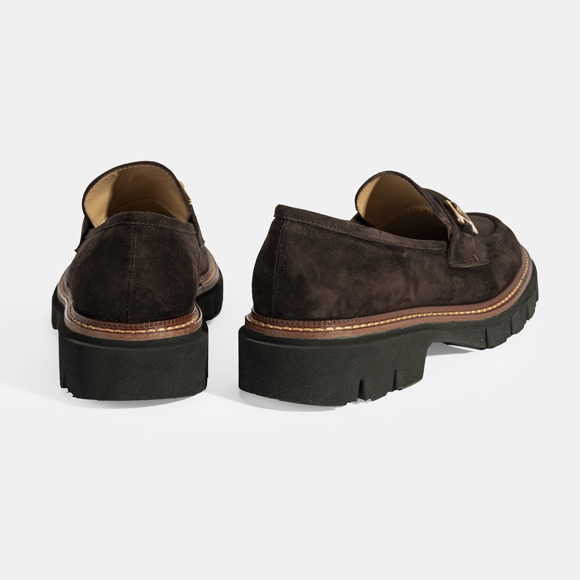 Luca Grossi Kadın Kahve Toka Detaylı Süet Loafer