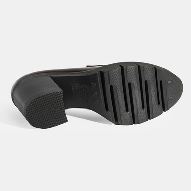  Luca Grossi Kadın Bordo Toka Detaylı Topuklu Rugan Loafer