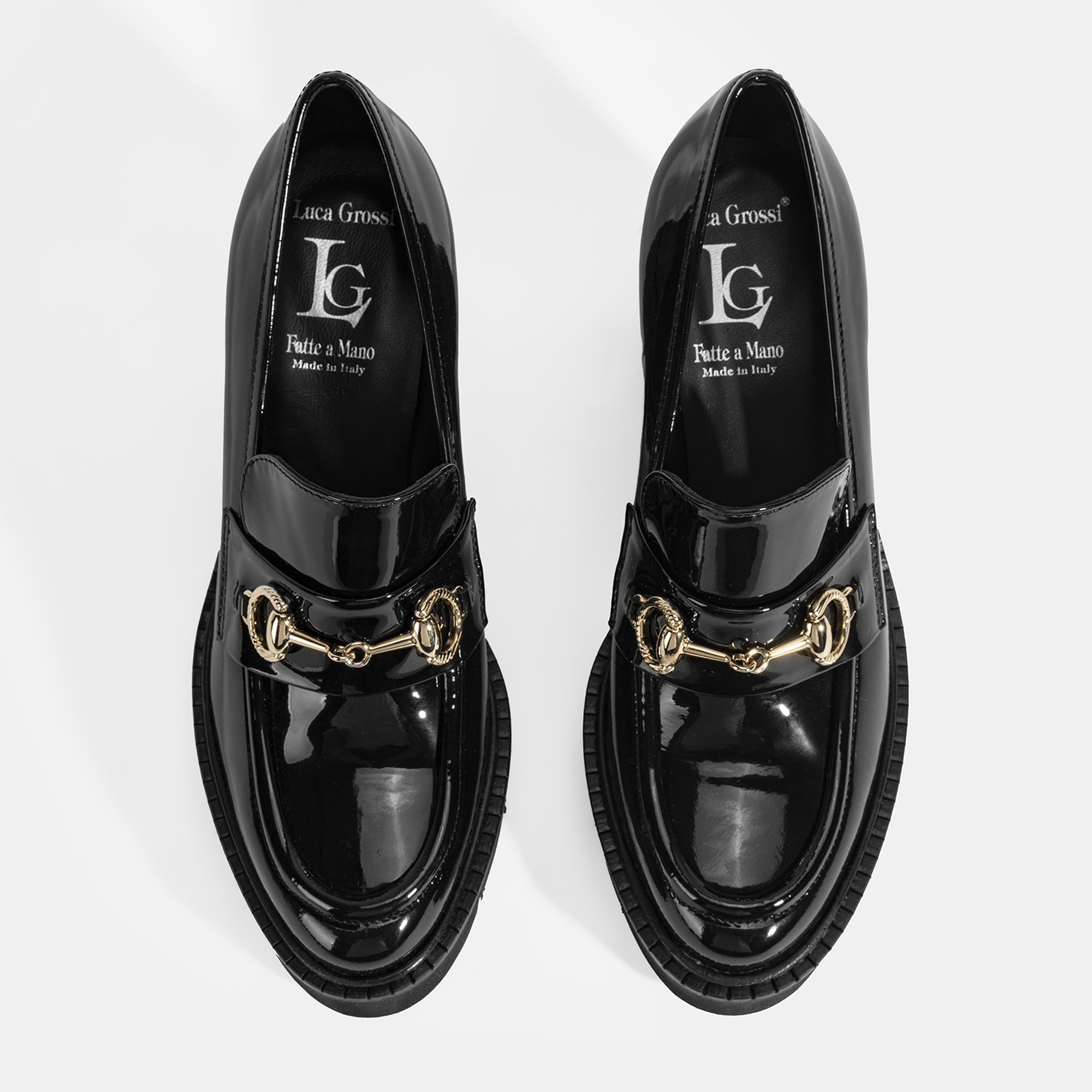 Luca Grossi Kadın Siyah Toka Detaylı Topuklu Rugan Loafer