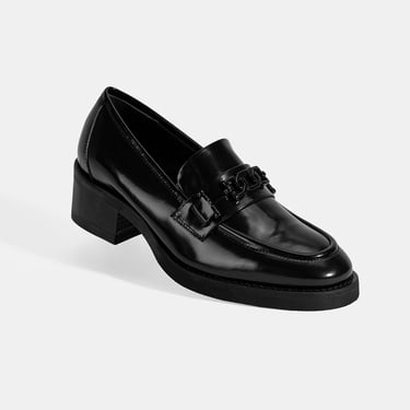  Luca Grossi Kadın Siyah Toka Detaylı Deri Loafer