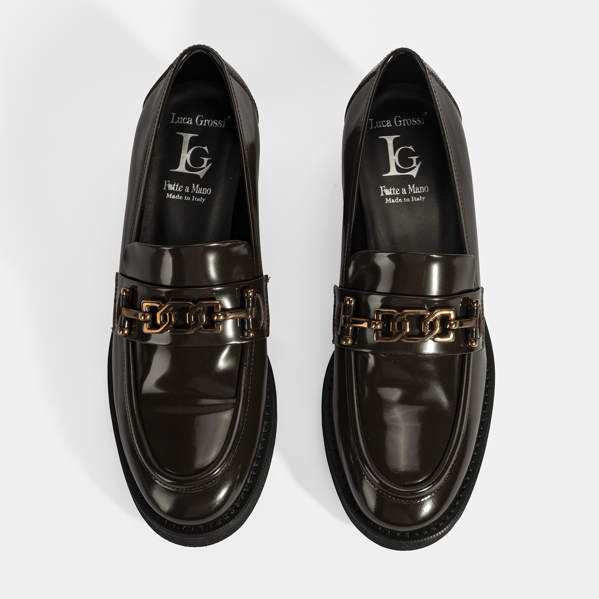 Luca Grossi Kadın Kahve Toka Detaylı Deri Loafer