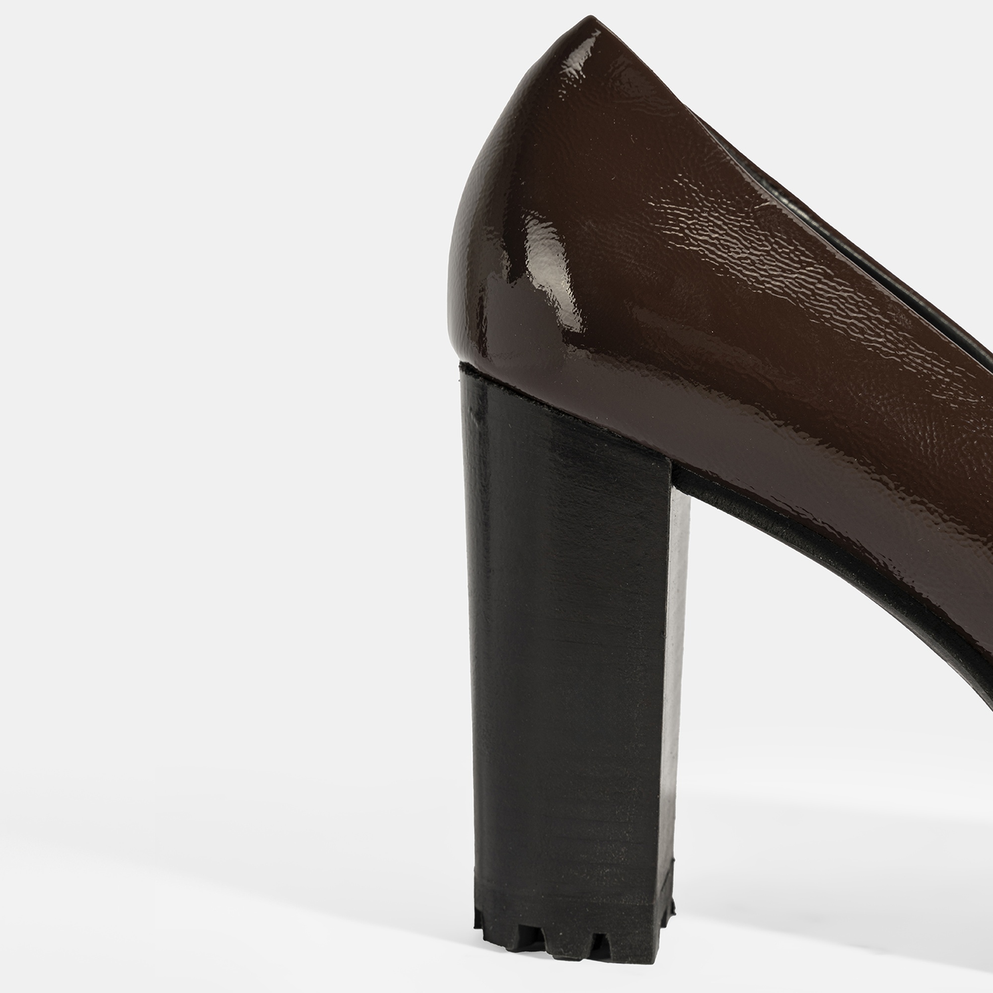 Luca Grossi Kadın Kahve Platform Topuklu Rugan Ayakkabı