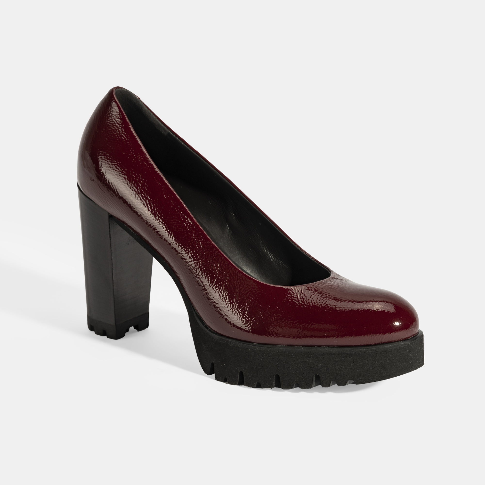 Luca Grossi Kadın Bordo Platform Topuklu Rugan Ayakkabı