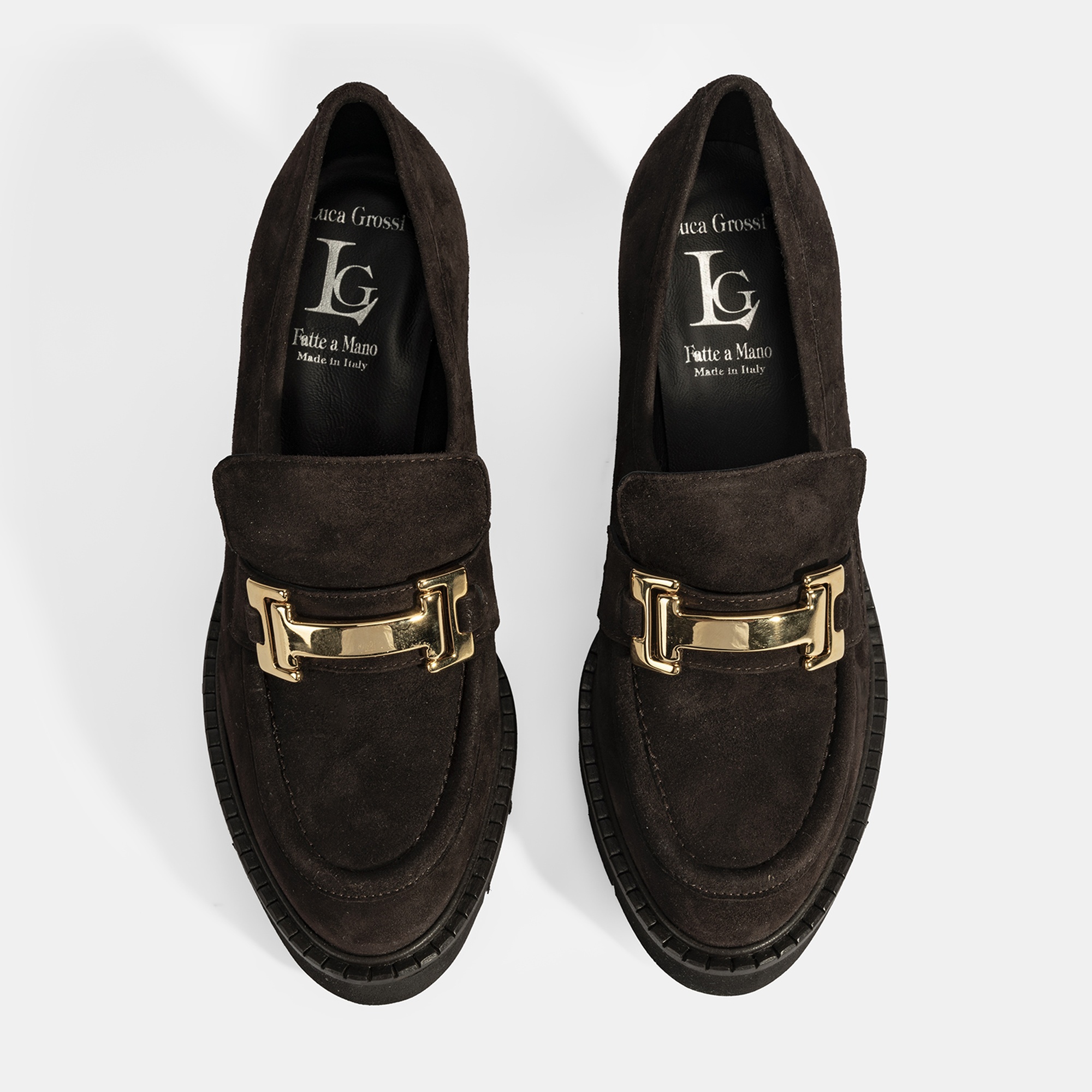 Luca Grossi Kadın Kahve Toka Aksesuarlı Topuklu Süet Loafer