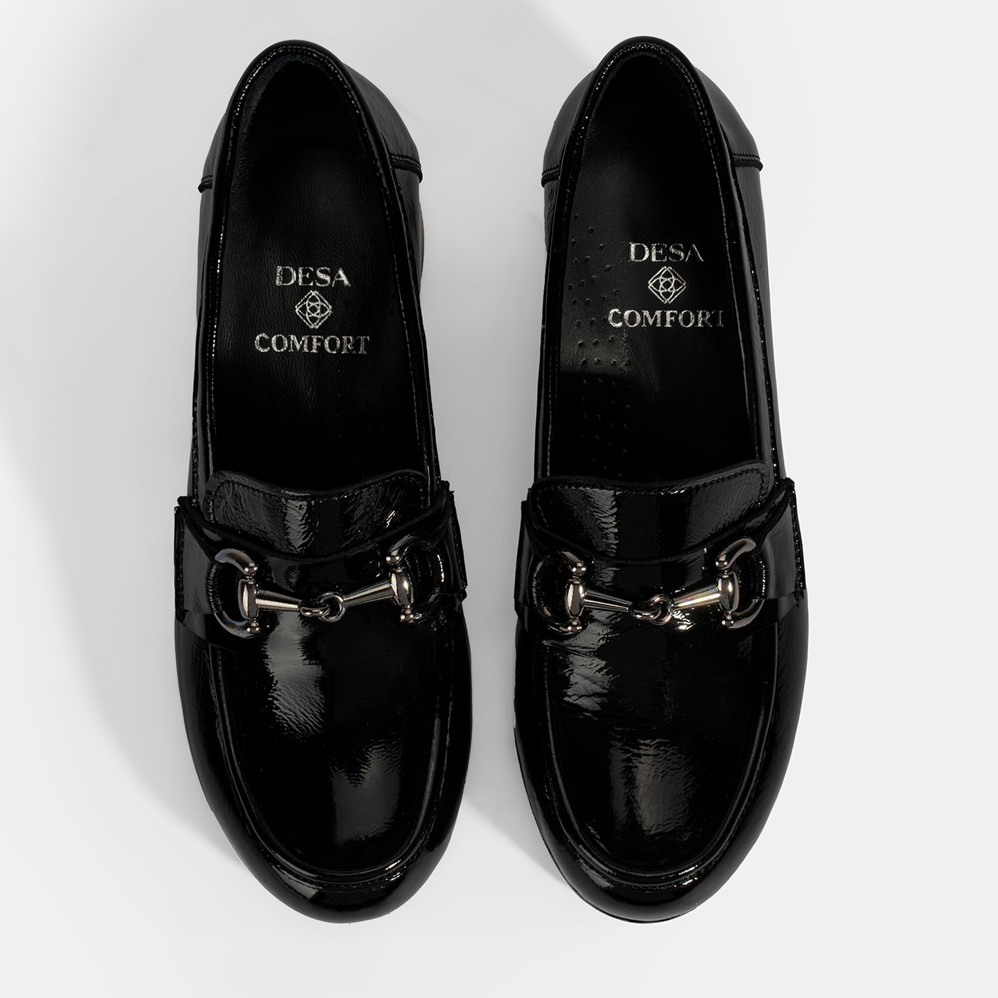 Kadın Siyah DesaComfort Topuklu Rugan Ayakkabı