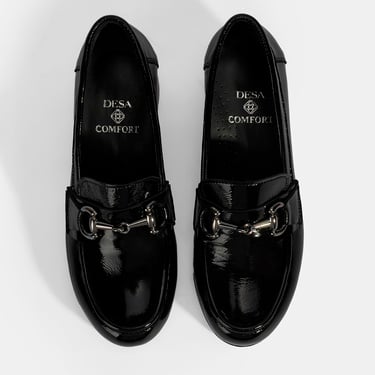  Kadın Siyah DesaComfort Topuklu Rugan Ayakkabı