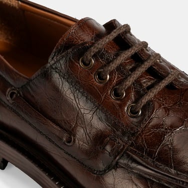  Erkek Kahve Bağcıklı Deri Günlük Ayakkabı