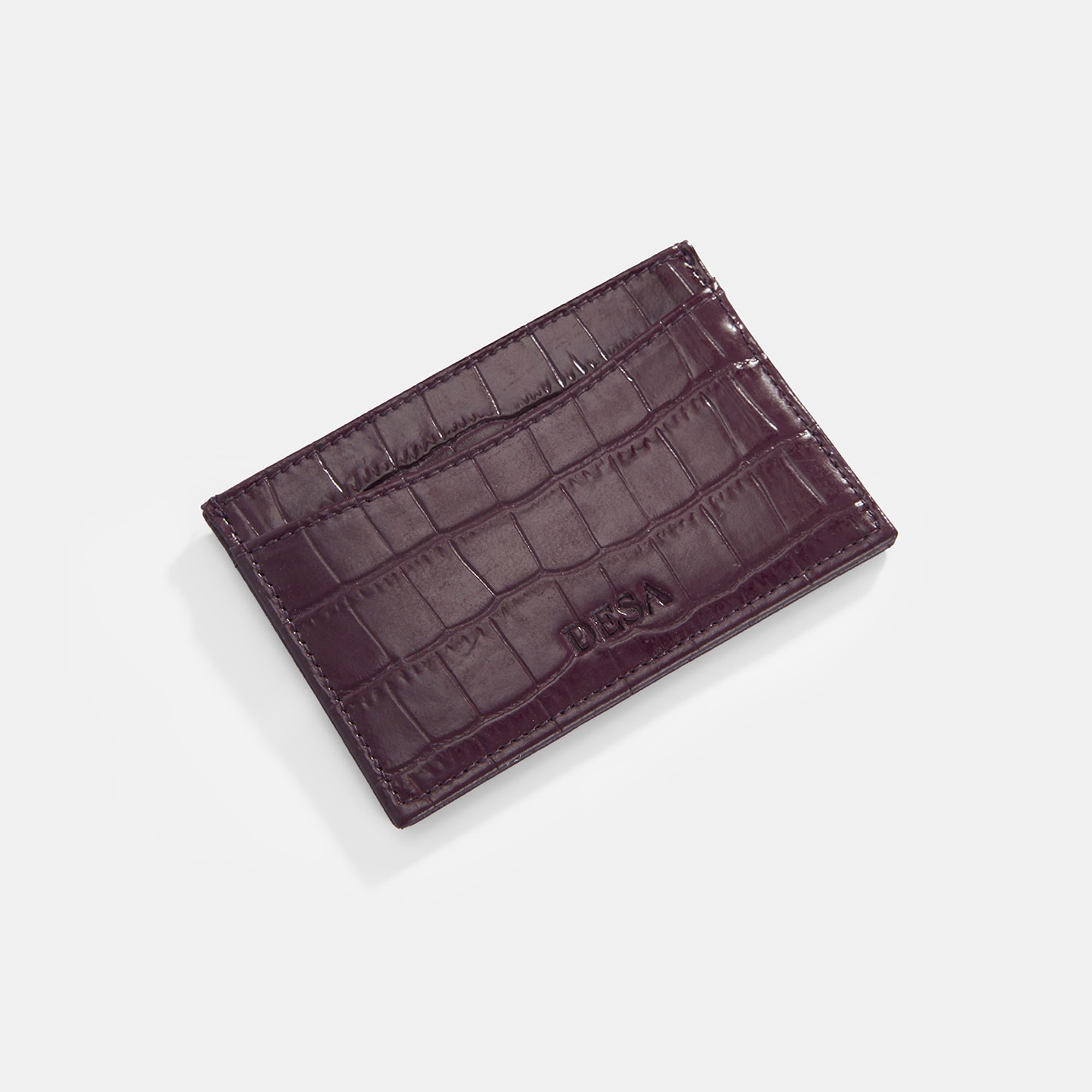 Kadın Bordo Deri Kartlık