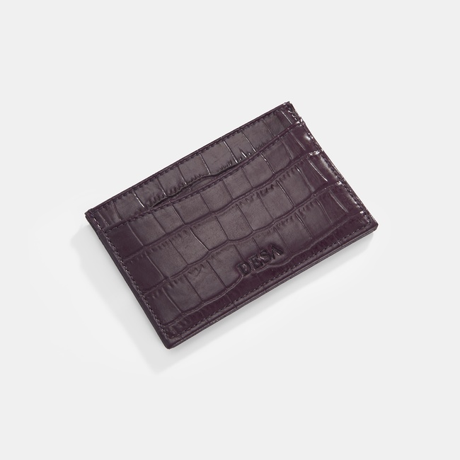  Kadın Bordo Deri Kartlık