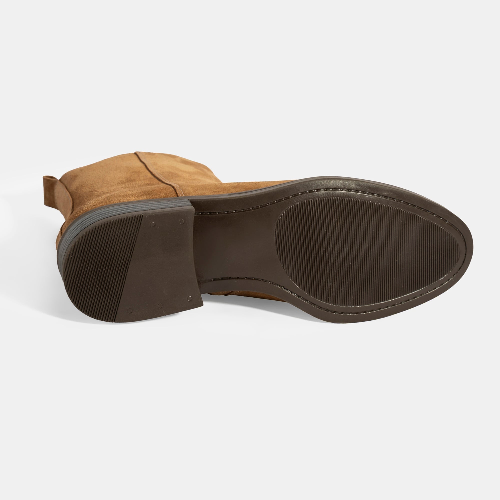 Kadın Taba Fermuarlı Süet Deri Bot