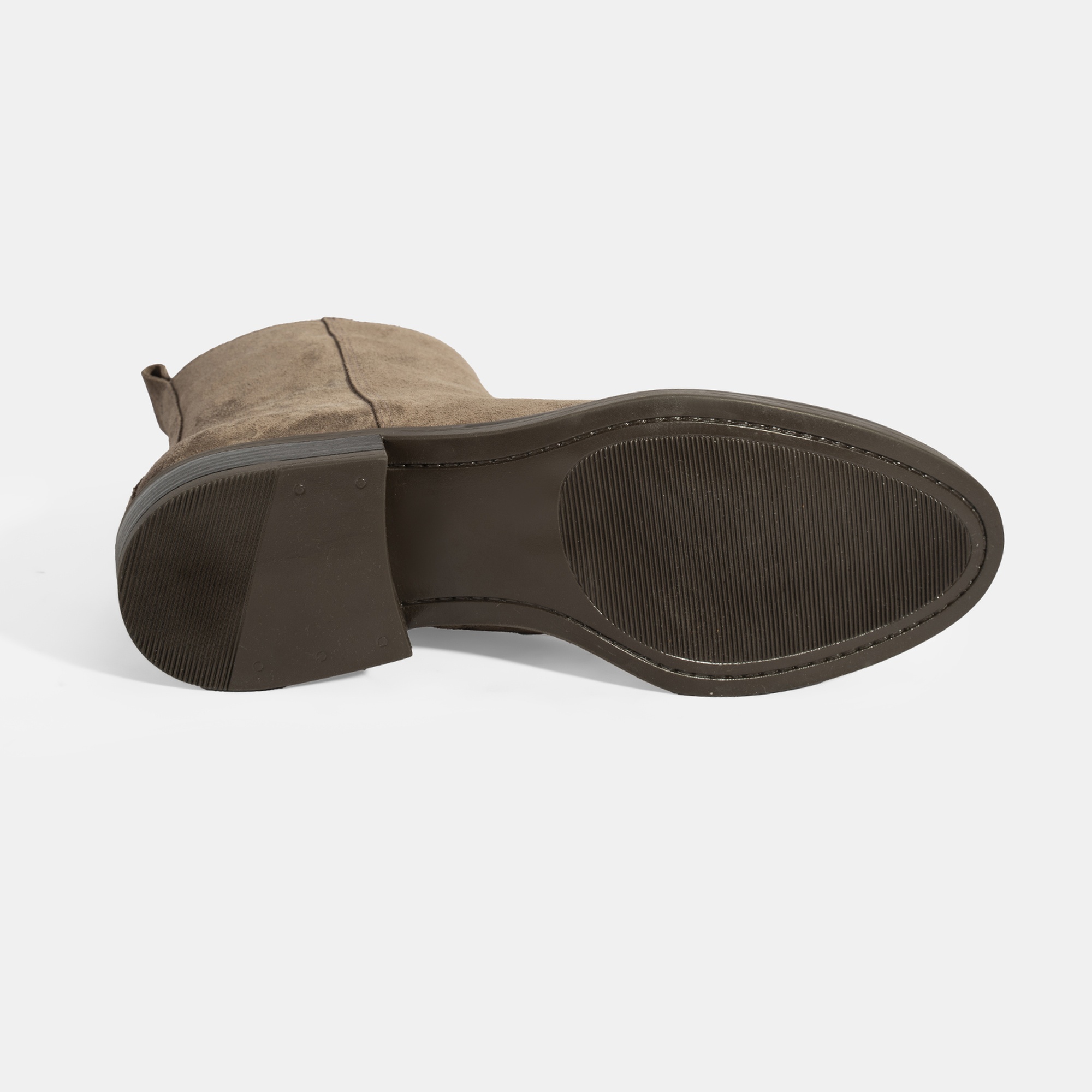 Kadın Kahve Fermuarlı Süet Deri Bot