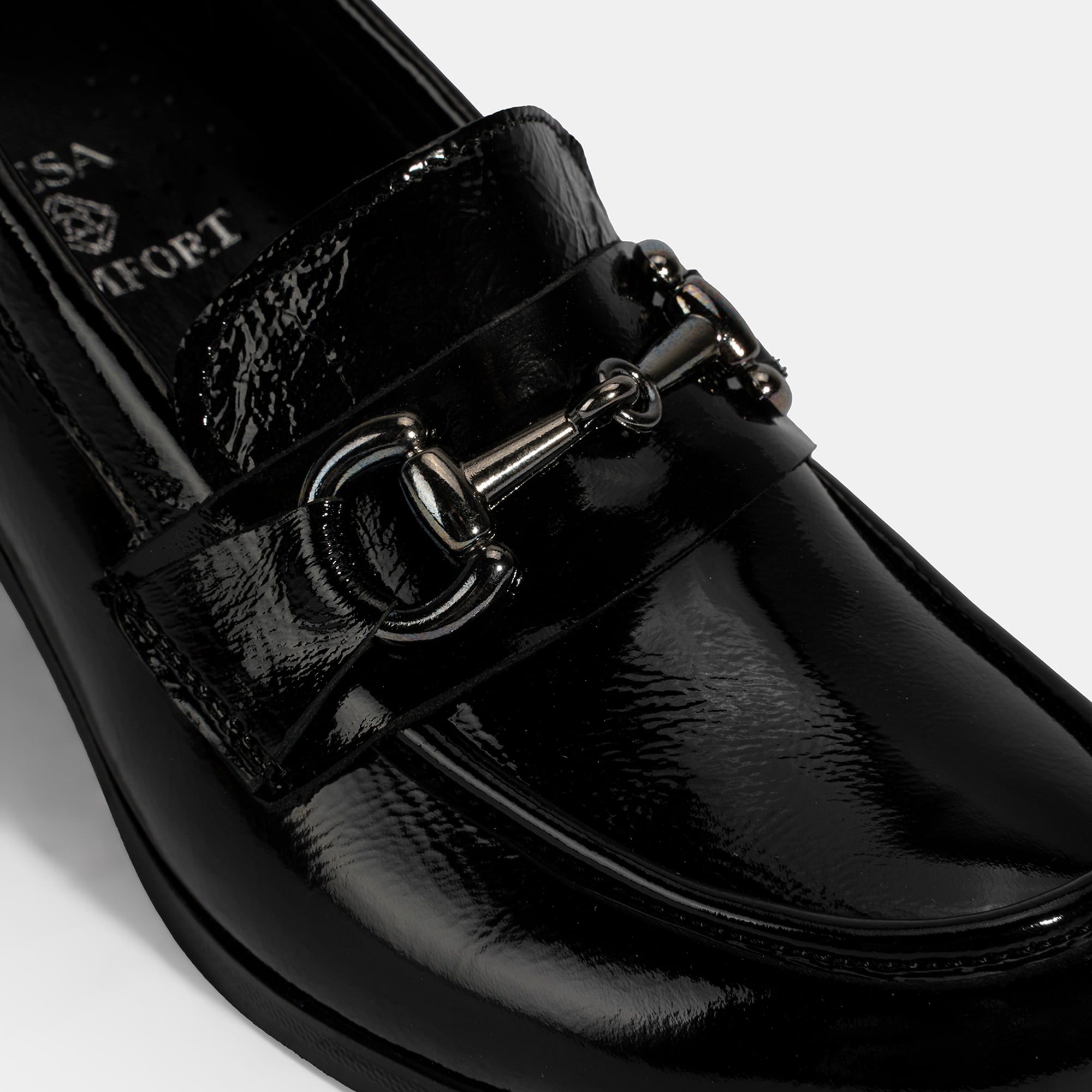 Kadın Siyah DesaComfort Topuklu Rugan Ayakkabı