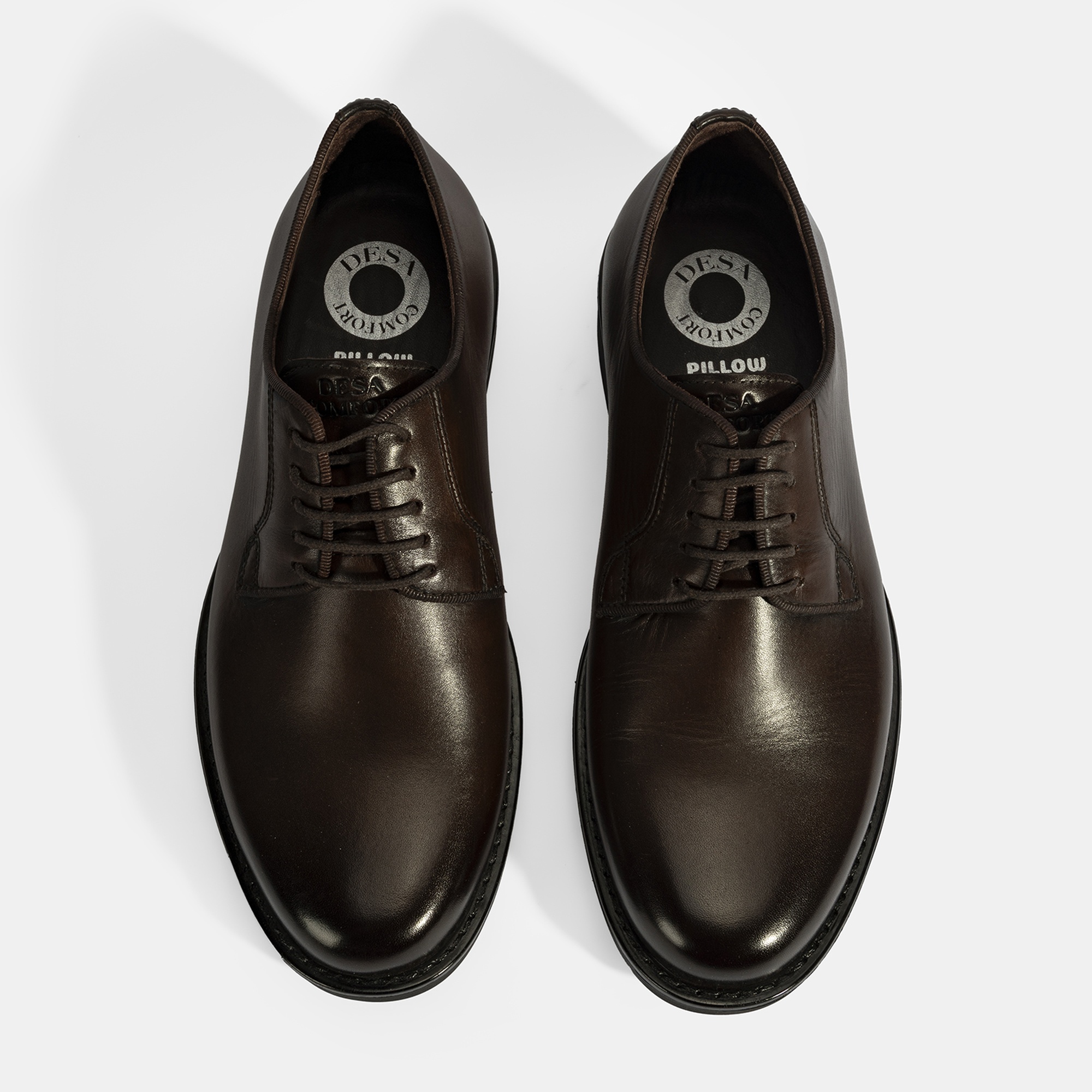 Erkek Kahve DesaComfort Klasik Deri Ayakkabı