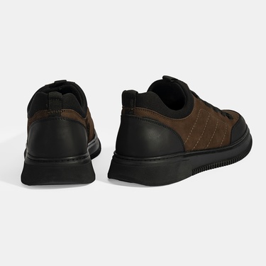  Erkek Kahve DesaComfort Bağcıklı Nubuk Deri Günlük Ayakkabı