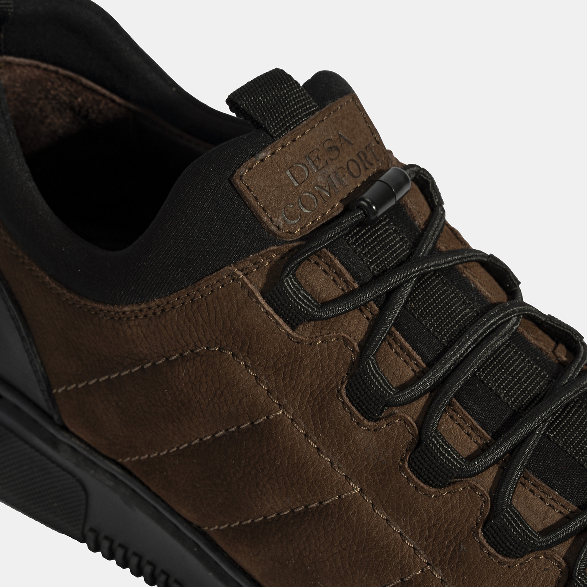 Erkek Kahve DesaComfort Bağcıklı Nubuk Deri Günlük Ayakkabı