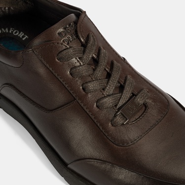  Erkek Kahve DesaComfort Bağcıklı Günlük Deri Ayakkabı