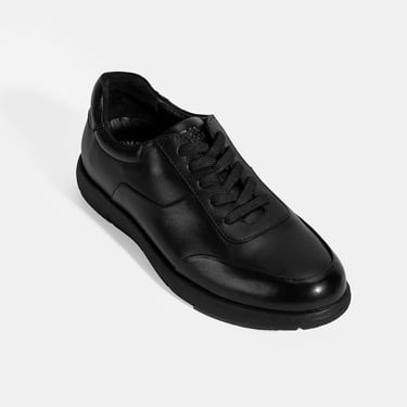  Erkek Siyah DesaComfort Bağcıklı Deri Günlük Ayakkabı