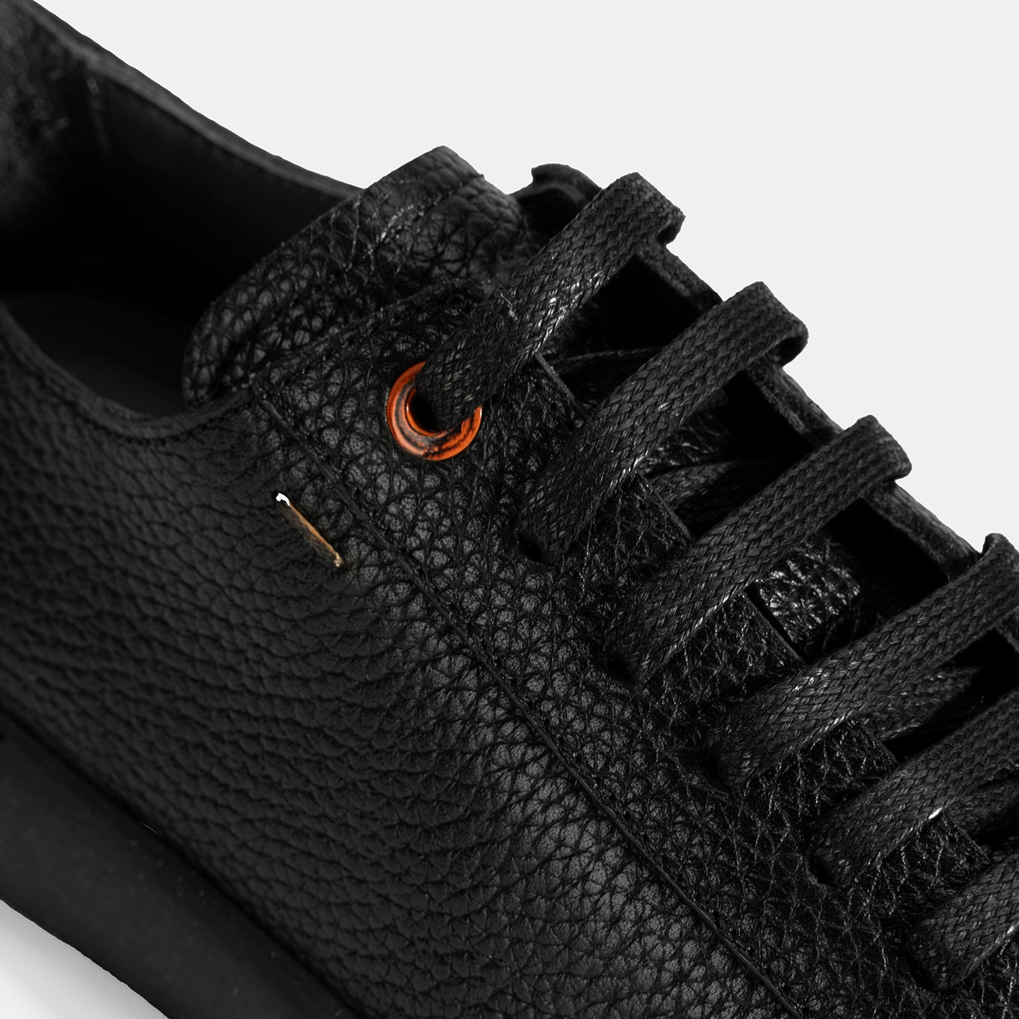 Erkek Siyah Bağcıklı Deri Günlük Ayakkabı