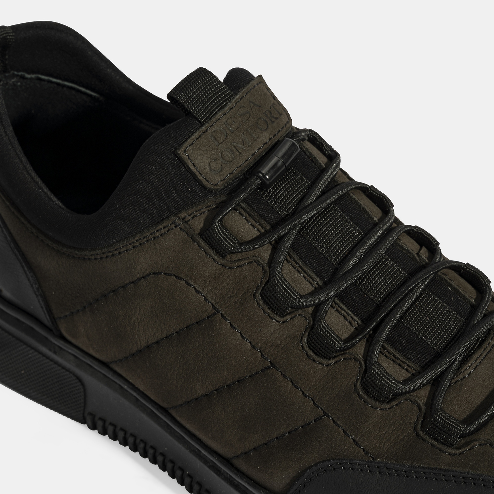 Erkek Siyah DesaComfort Bağcıklı Nubuk Deri Günlük Ayakkabı