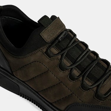  Erkek Siyah DesaComfort Bağcıklı Nubuk Deri Günlük Ayakkabı