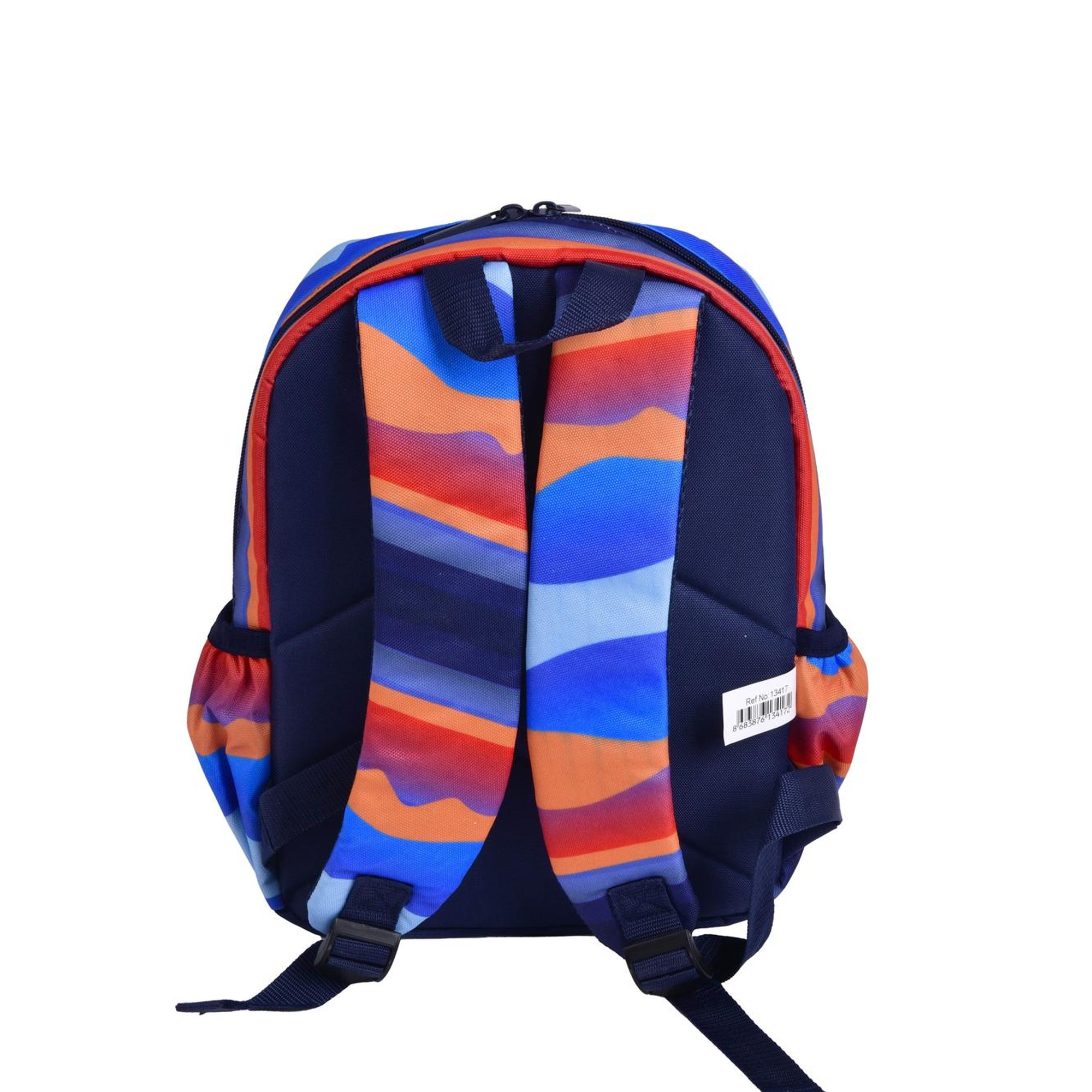 Erkek Çocuk Mavi Kamuflaj Desenli Benetton Yazılı Anaokul Çantası