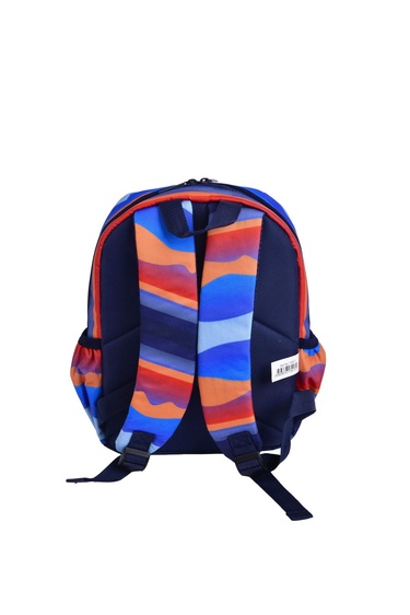  Erkek Çocuk Mavi Kamuflaj Desenli Benetton Yazılı Anaokul Çantası