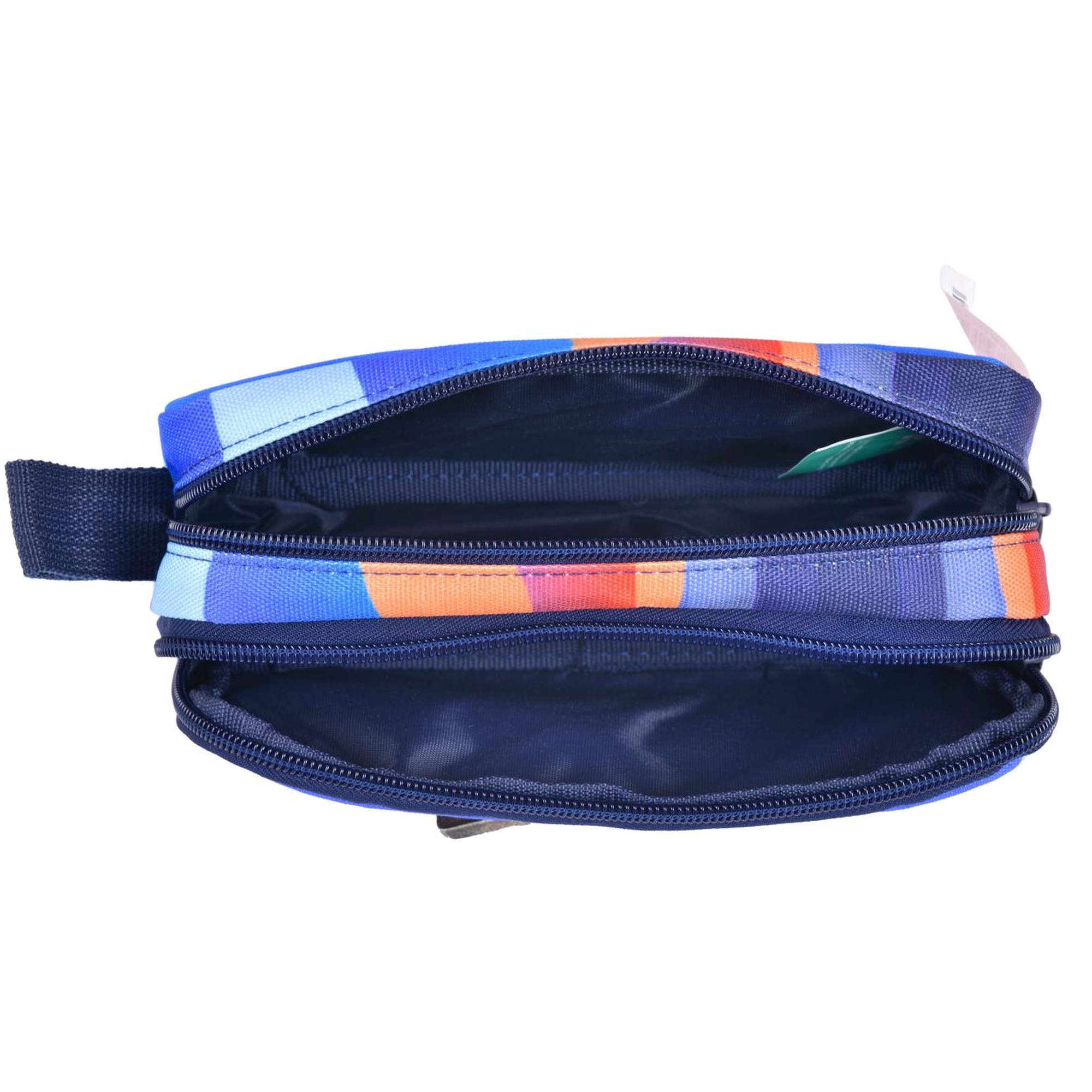 Erkek Çocuk Mavi Kamuflaj Desenli Benetton Yazılı Çift Bölme Kalem Kutusu