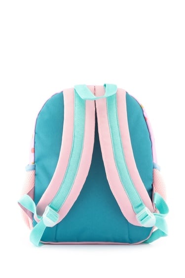  Kız Çocuk Pembe Kalp Desenli Benetton Yazılı Anaokul Çantası