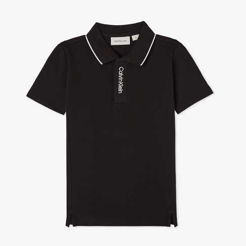  Calvin Klein Embro Logo Pique Çocuk Siyah Polo