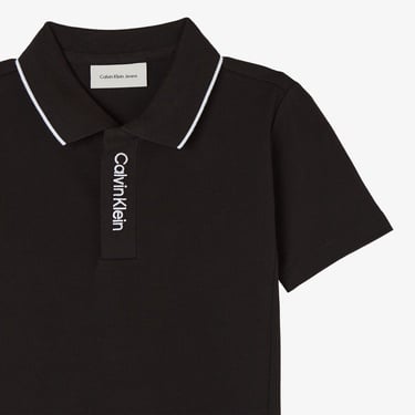  Calvin Klein Embro Logo Pique Çocuk Siyah Polo