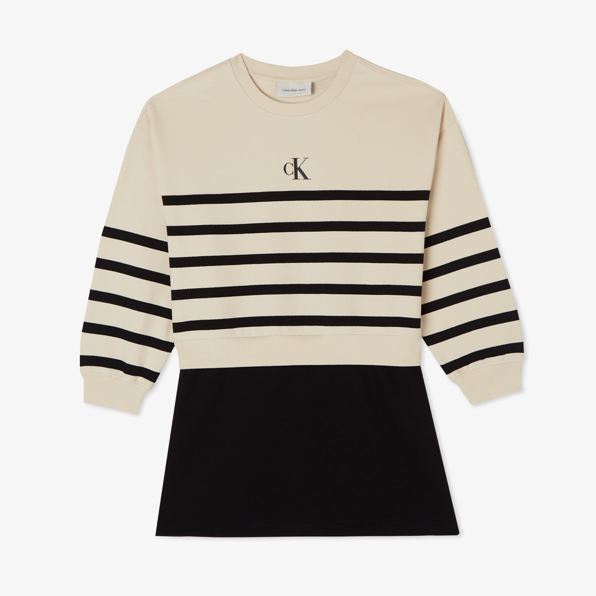 Calvin Klein Relaxed Terry Çocuk Beyaz Elbise