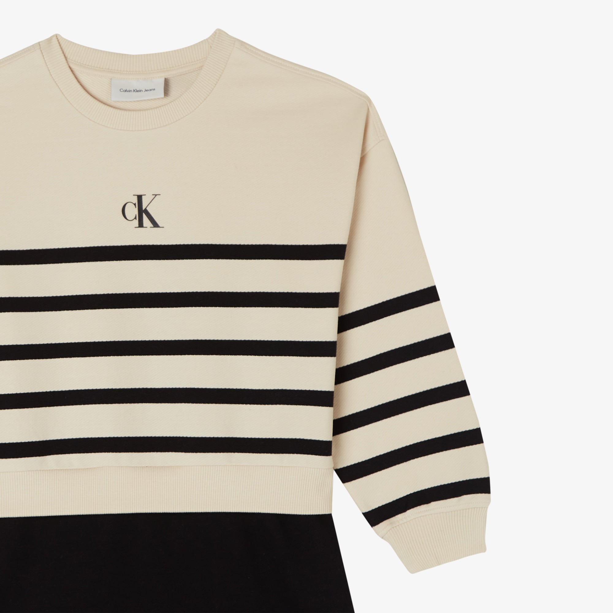 Calvin Klein Relaxed Terry Çocuk Beyaz Elbise