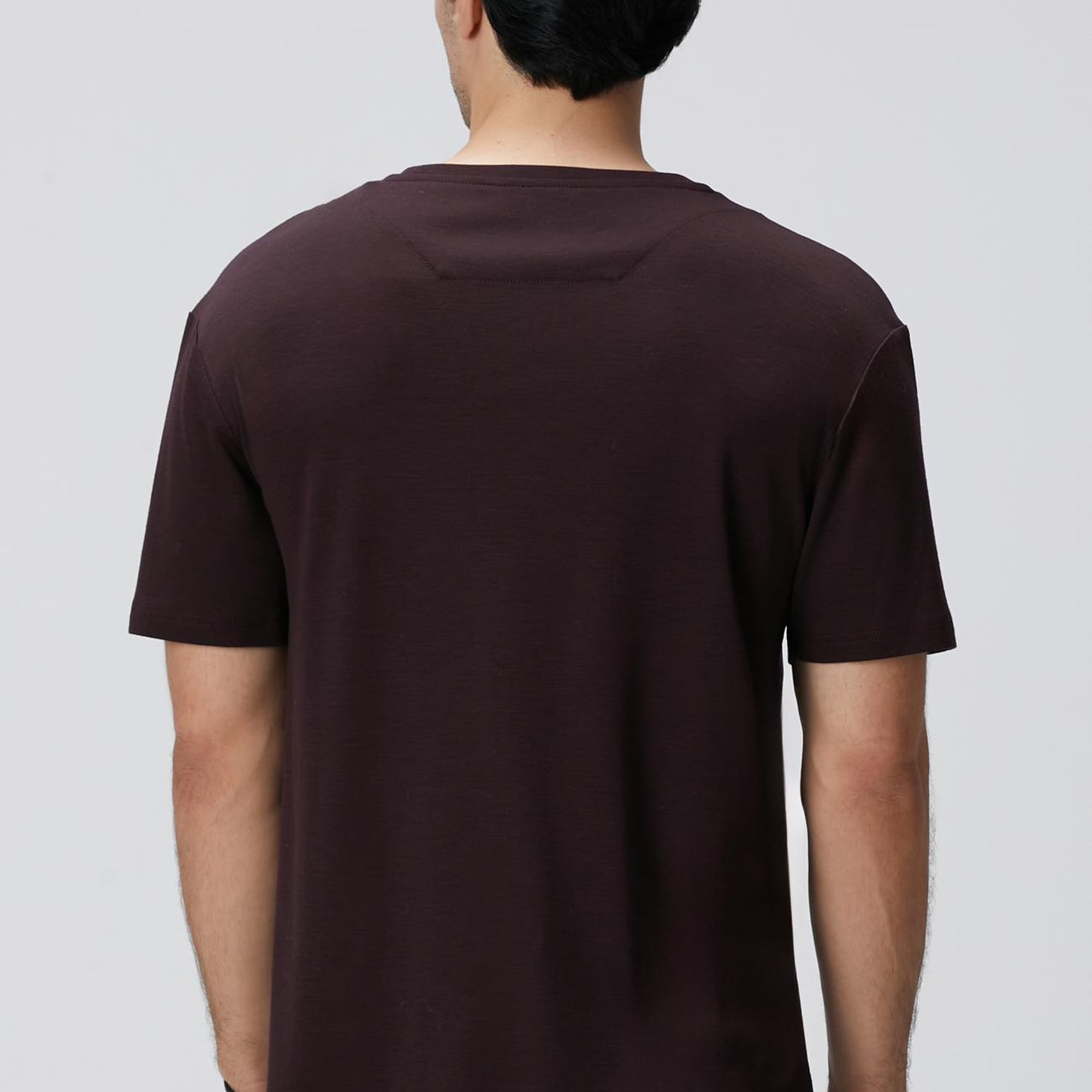 Network Erkek Bordo Yün T-shirt