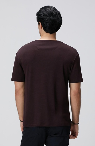  Network Erkek Bordo Yün T-shirt