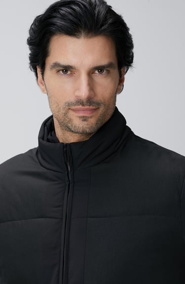  Network Erkek Siyah N-Tech Dik Yaka Puffer Mont