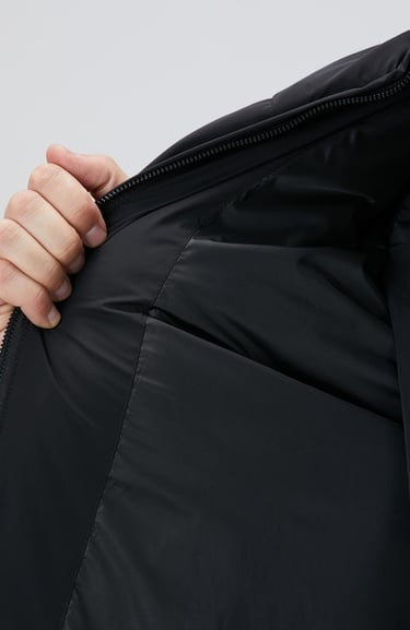  Network Erkek Siyah N-Tech Dik Yaka Puffer Mont