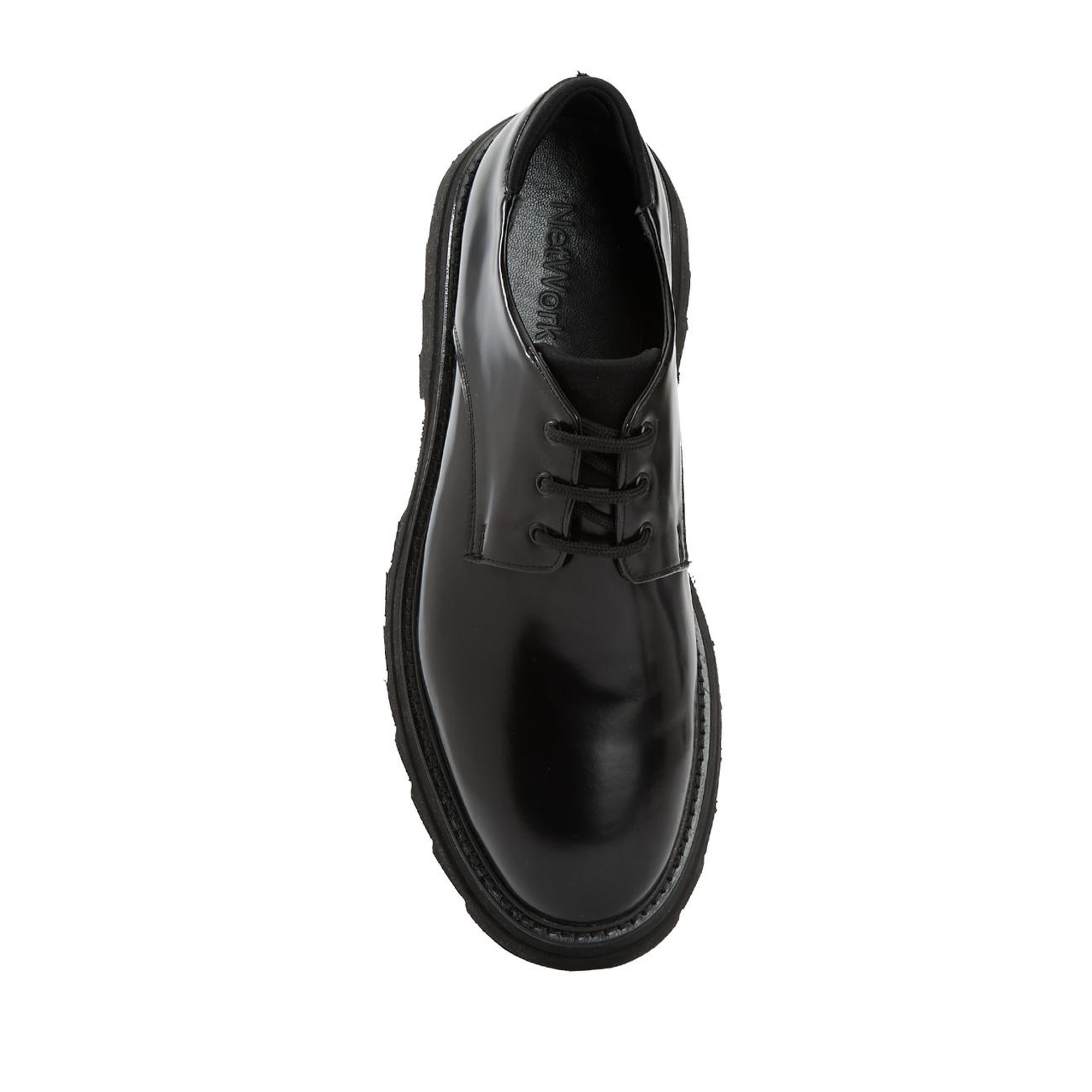 Network Erkek Siyah Açma Deri Ayakkabı