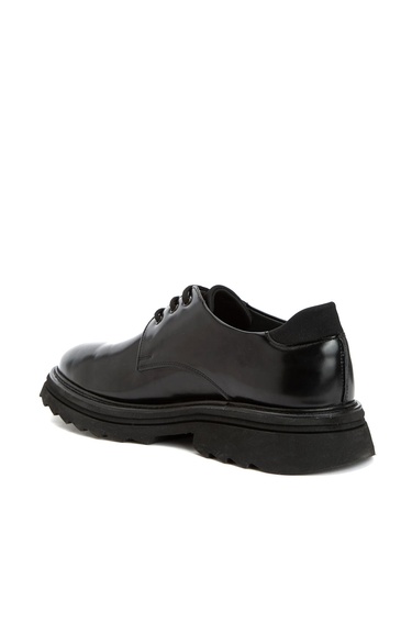  Network Erkek Siyah Açma Deri Ayakkabı