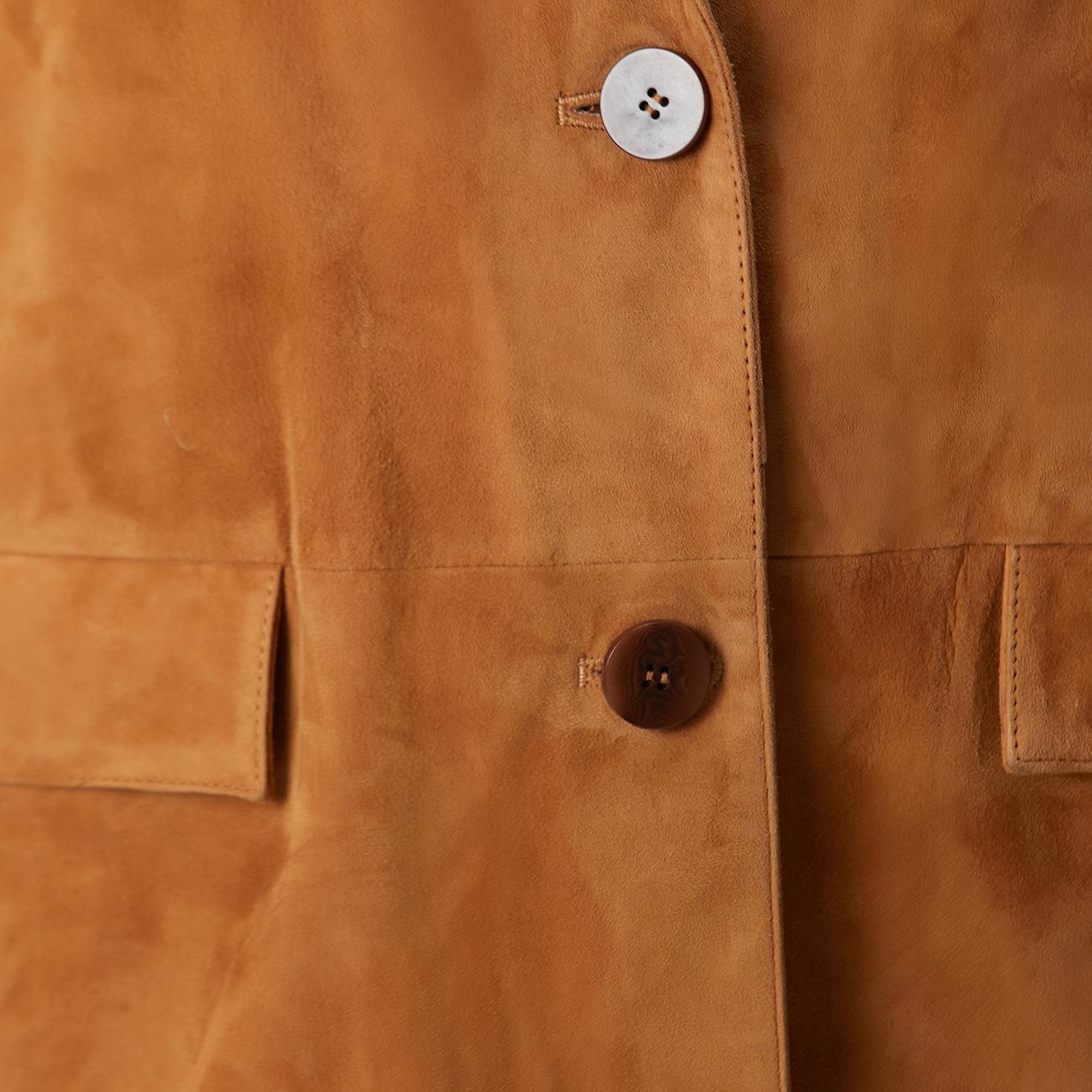 Network Kadın Camel Blazer Süet Deri Ceket