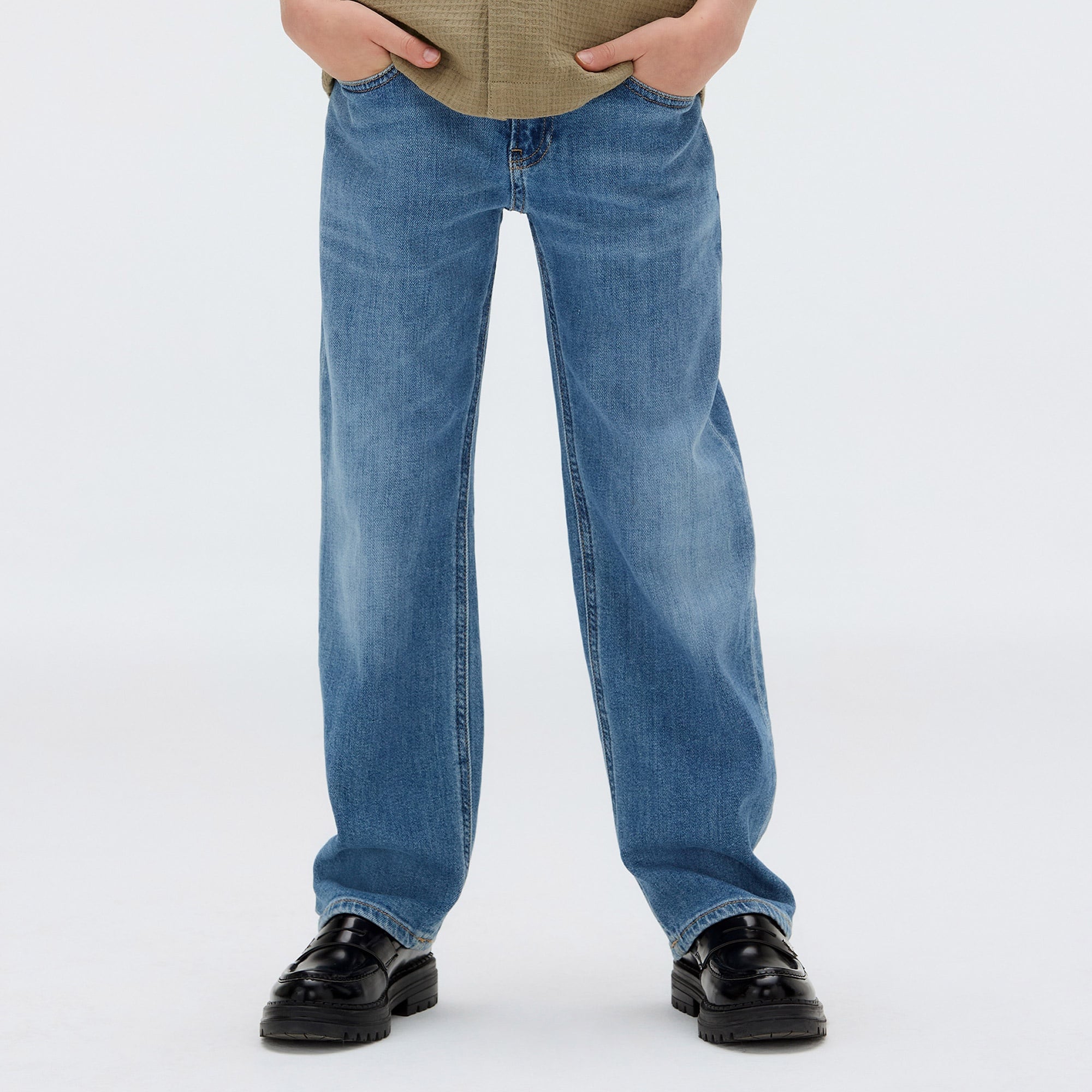 Calvin Klein Straight Wash Çocuk Mavi Jean