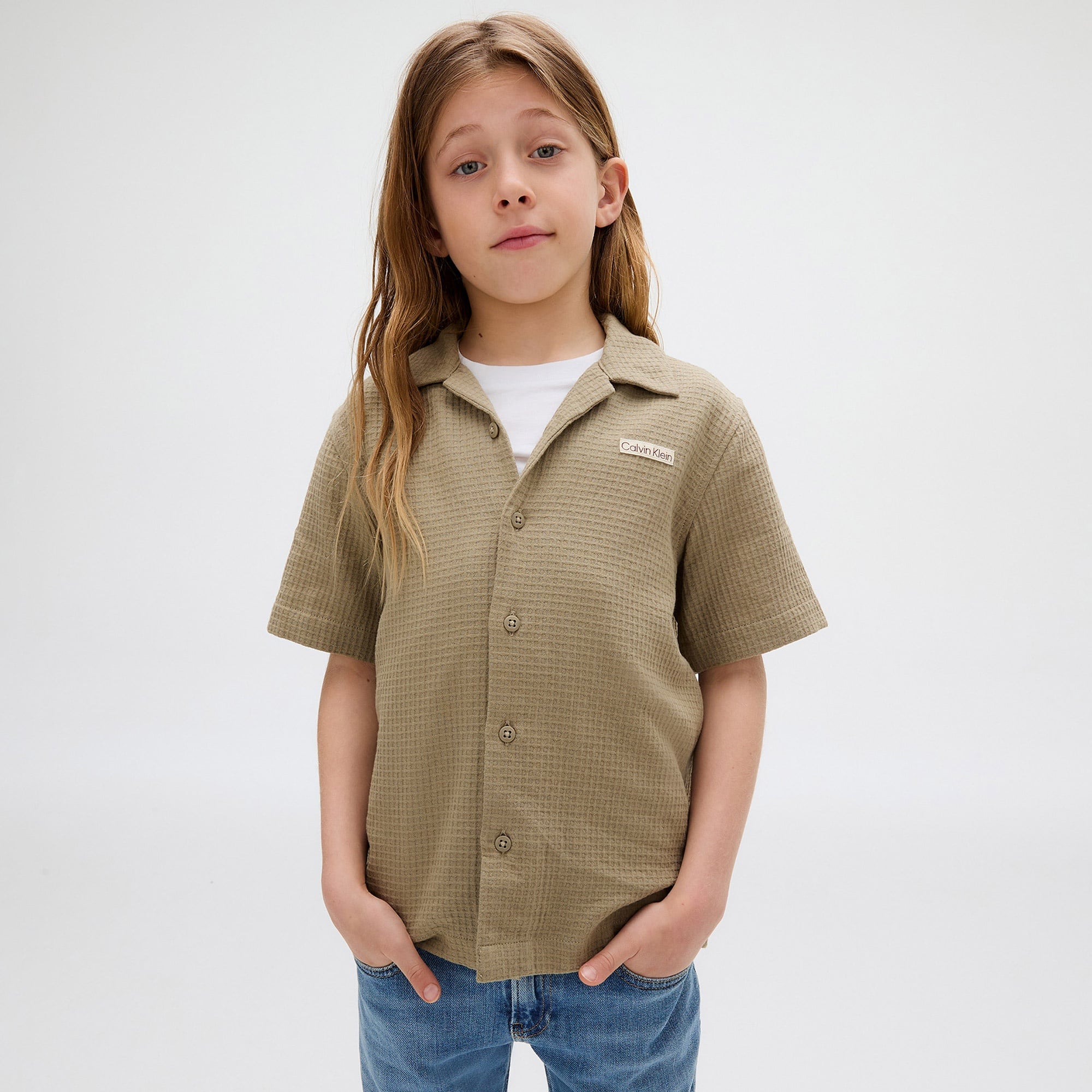 Calvin Klein Straight Wash Çocuk Mavi Jean