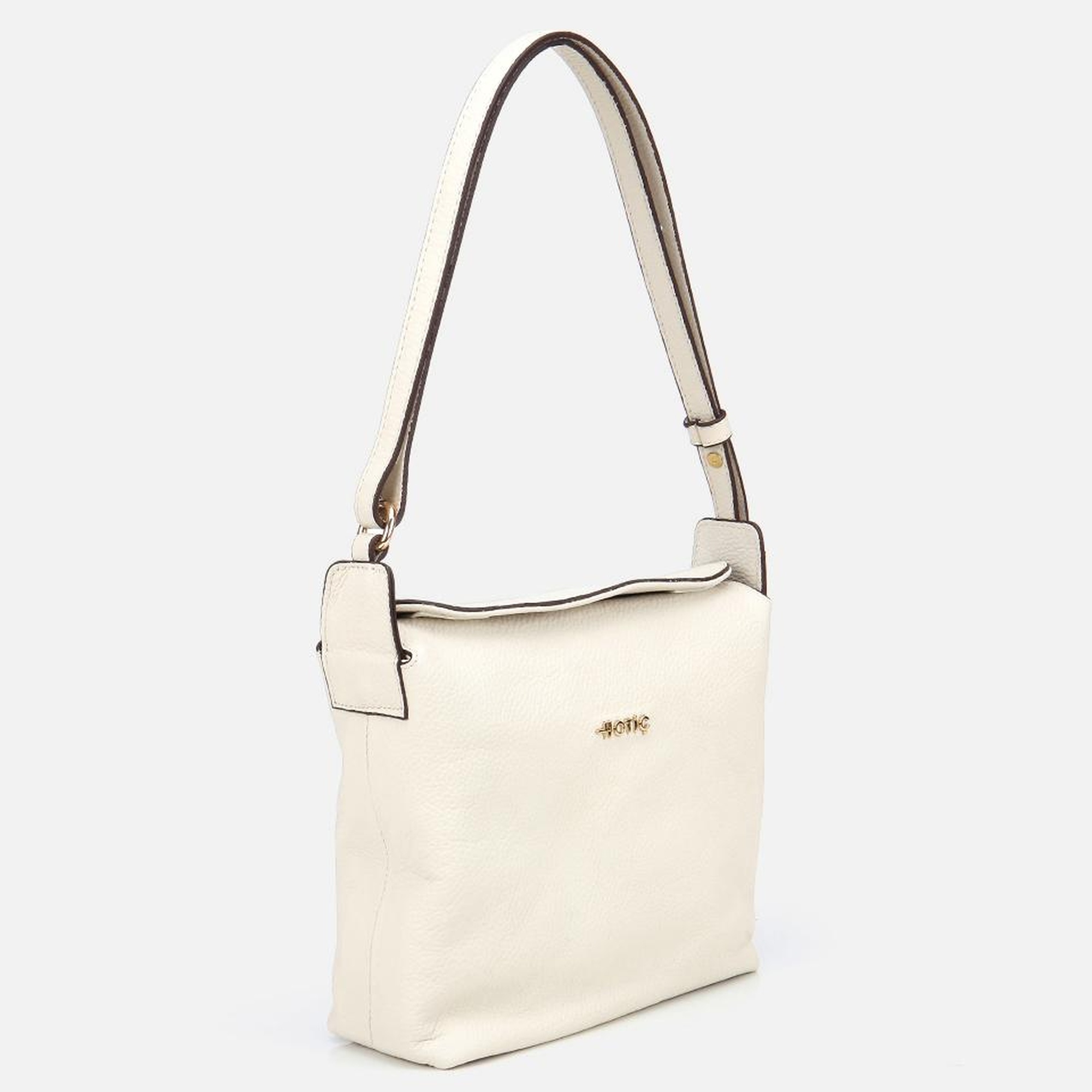 Kadın Deri Ekru Ayarlanabilir Askılı Omuz Çantası