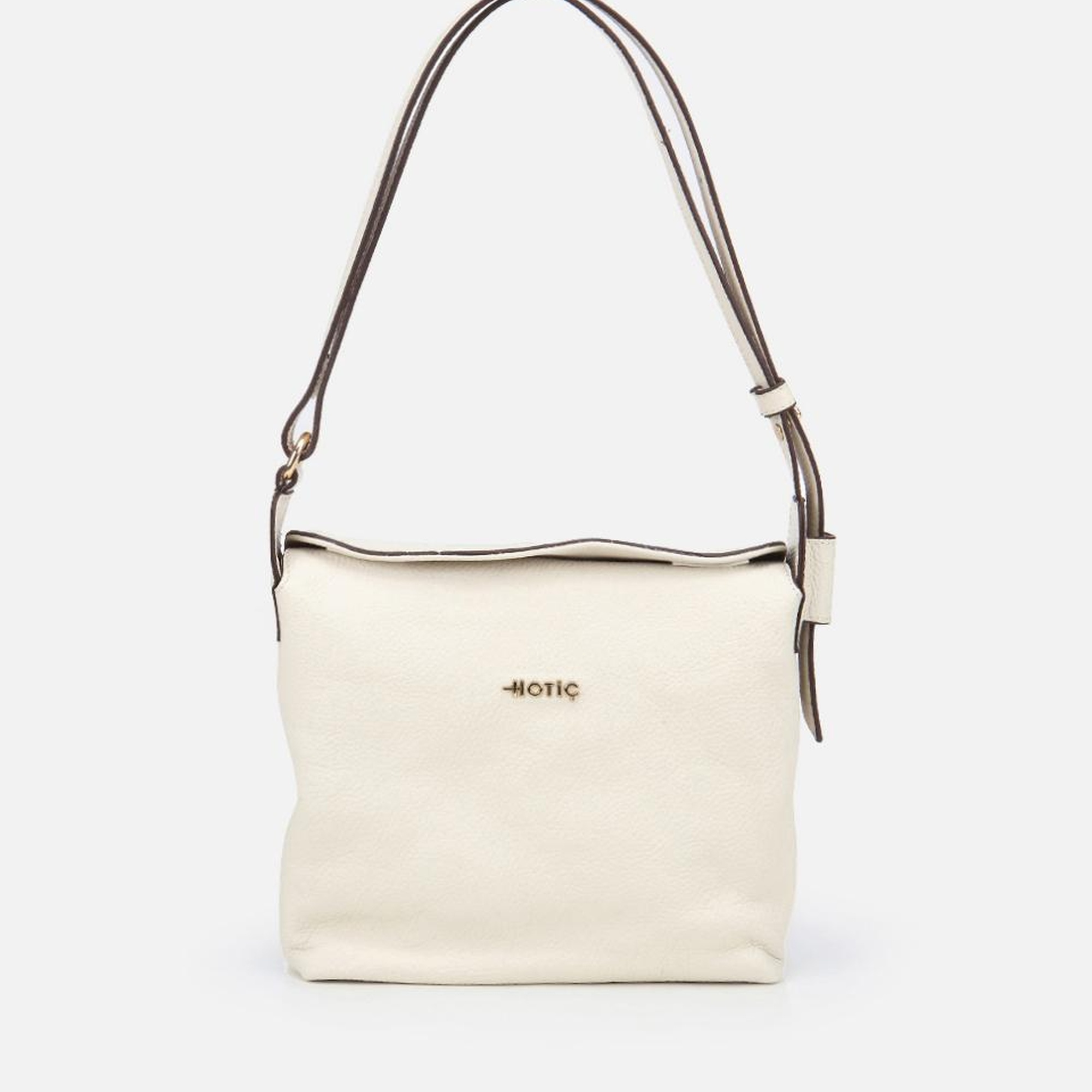 Kadın Deri Ekru Ayarlanabilir Askılı Omuz Çantası