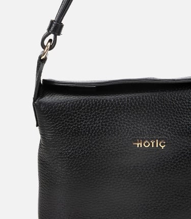  Kadın Deri Siyah Ayarlanabilir Askılı Omuz Çantası