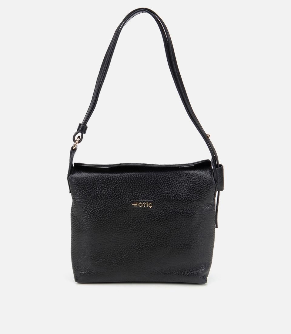  Kadın Deri Siyah Ayarlanabilir Askılı Omuz Çantası