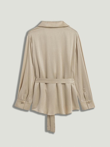  Belden Kuşak Bağlamalı Gömlek