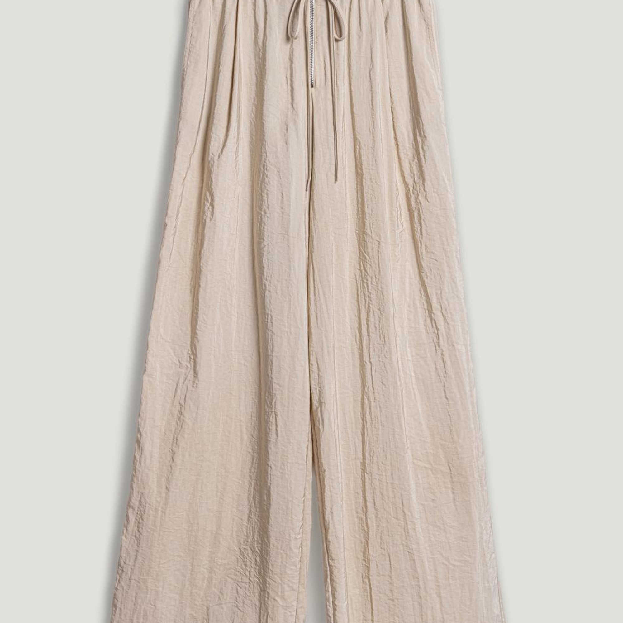 Elastik Bel ve Bağcık Detaylı Pantolon