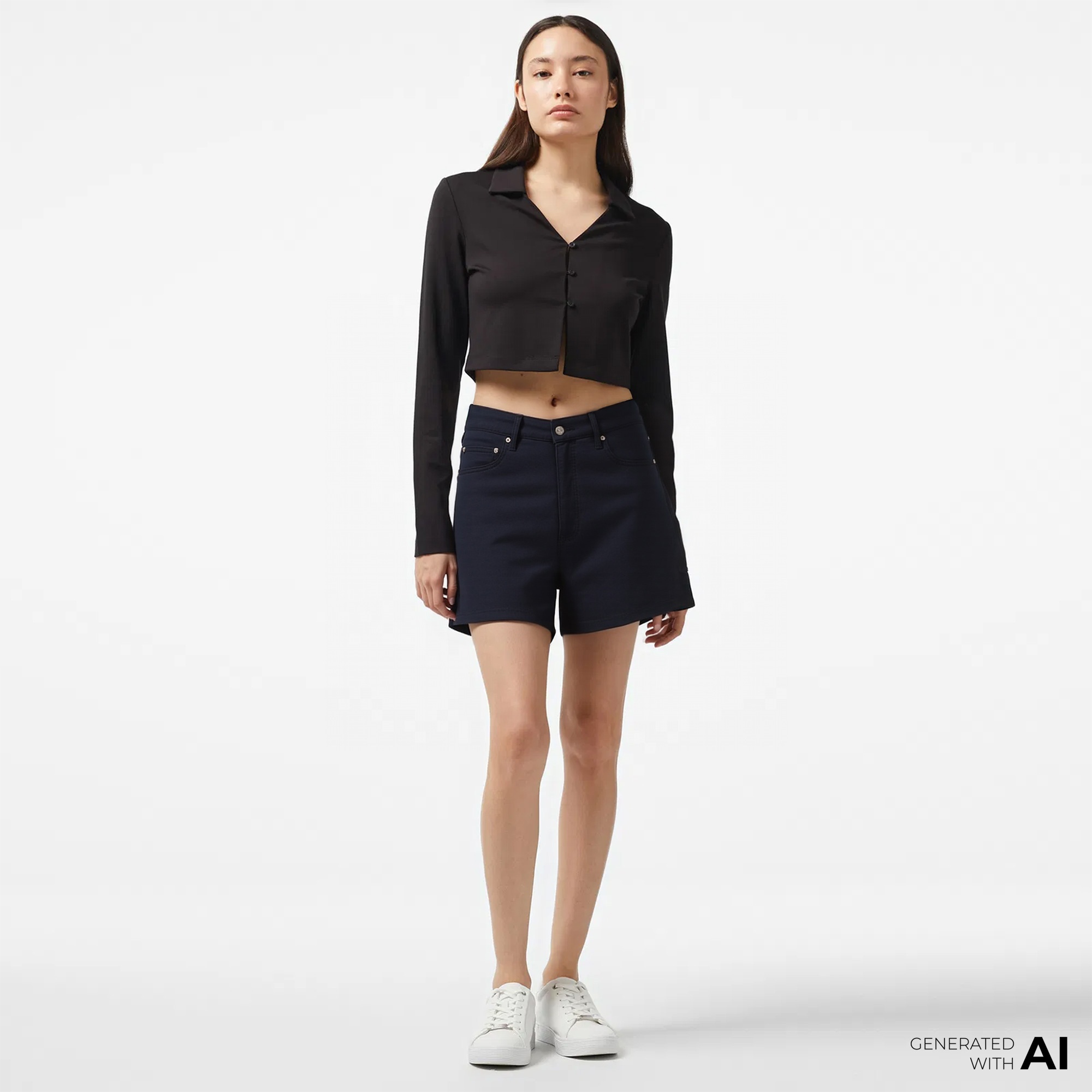 Calvin Klein Mom Kadın Siyah Şort